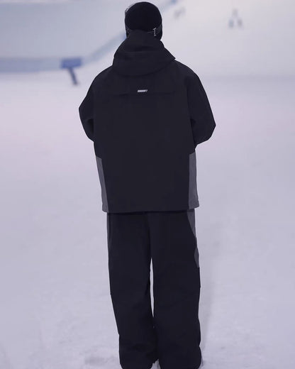 Ski Wear 3L Waterproof Red Colorblock Insulated Snow Suit - Unisex