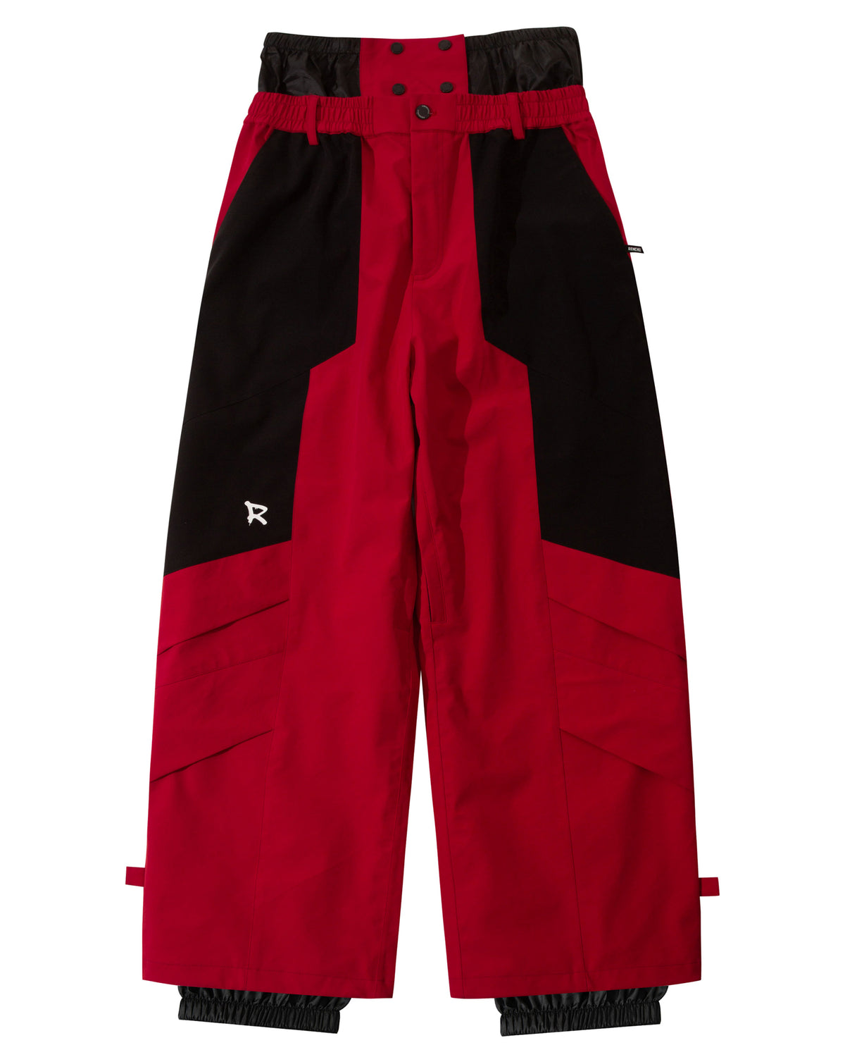 Ski Wear 3L Waterproof Red Colorblock Insulated Snow Suit - Unisex