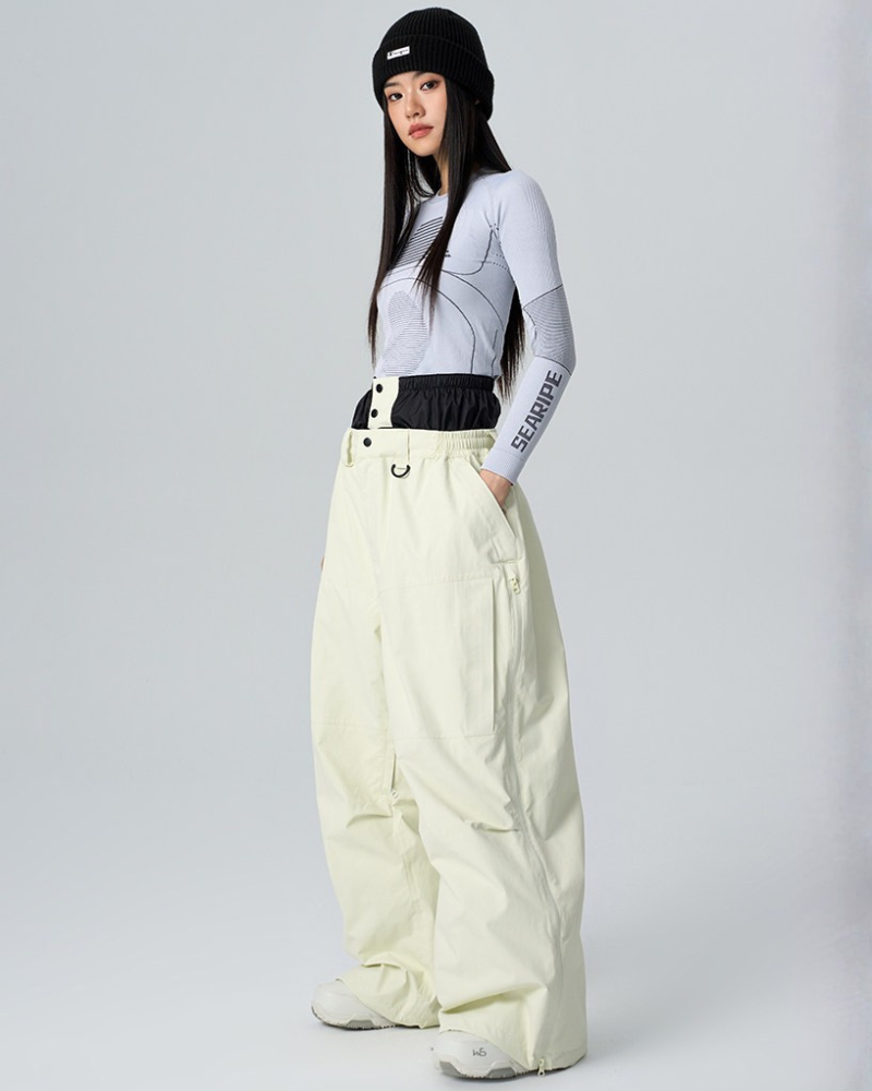 Ski Wear 3L Waterproof  Wide-Leg Snowboard Pants -Unisex