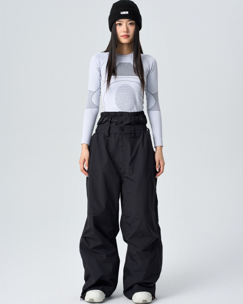 Ski Wear 3L Waterproof  Wide-Leg Snowboard Pants -Unisex