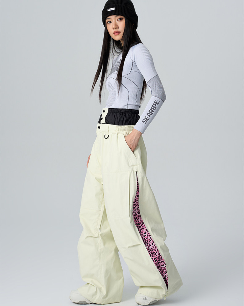 Ski Wear 3L Waterproof  Wide-Leg Snowboard Pants -Unisex
