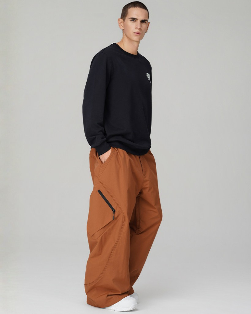Ski Wear 3L Windproof &amp; Waterproof Baggy Cargo Snow Pants - Unisex