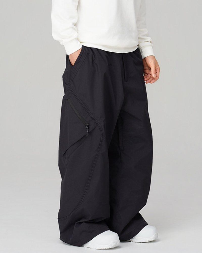 Ski Wear 3L Windproof &amp; Waterproof Baggy Cargo Snow Pants - Unisex