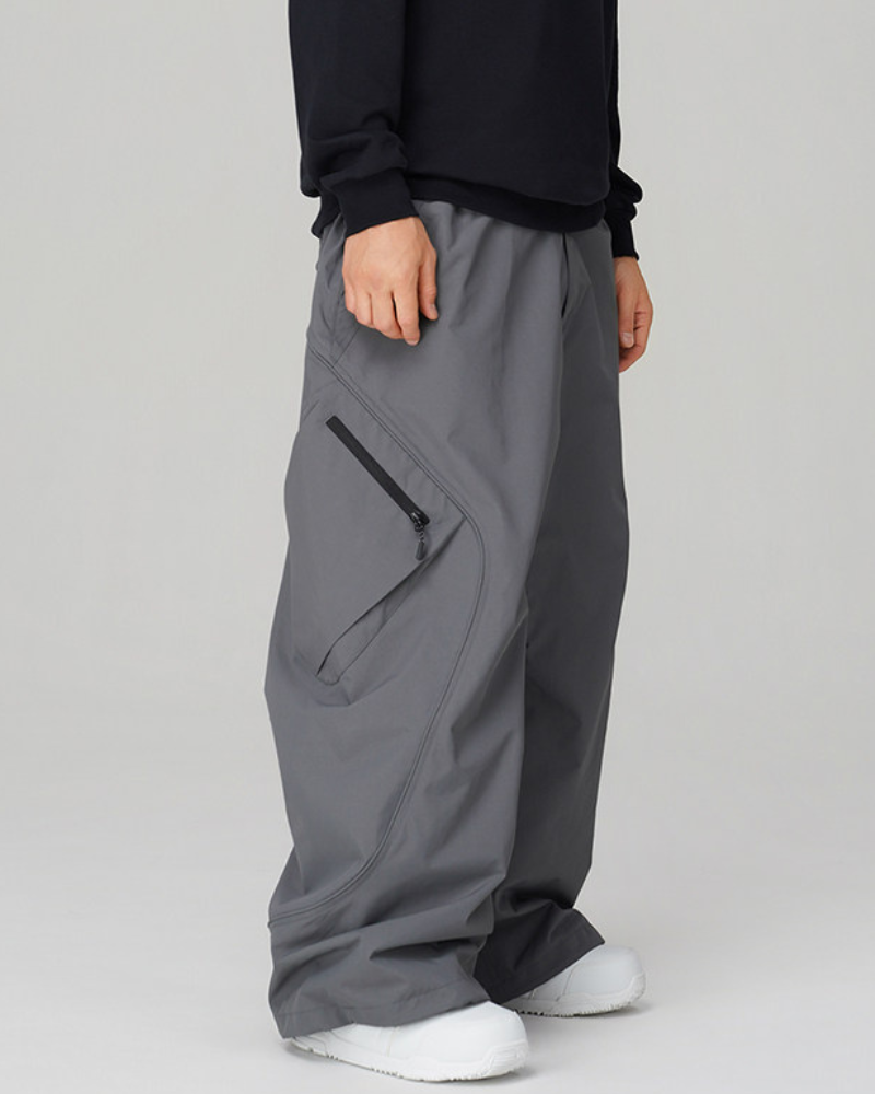 Ski Wear 3L Windproof &amp; Waterproof Baggy Cargo Snow Pants - Unisex