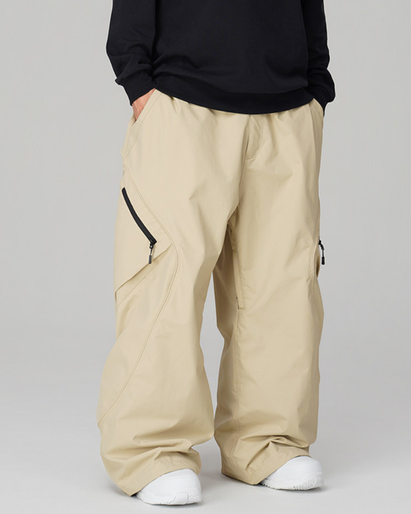 Ski Wear 3L Windproof &amp; Waterproof Baggy Cargo Snow Pants - Unisex