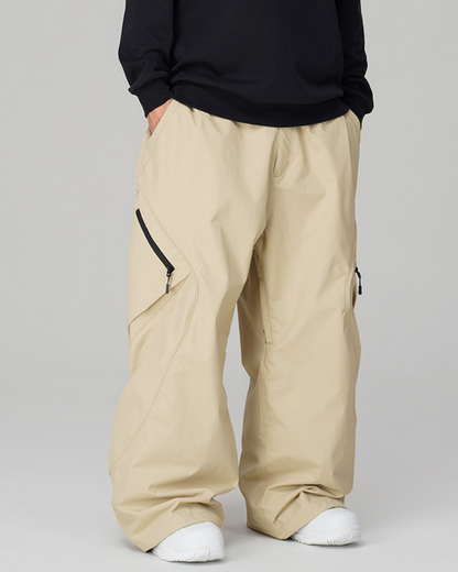 Ski Wear 3L Windproof &amp; Waterproof Baggy Cargo Snow Pants - Unisex