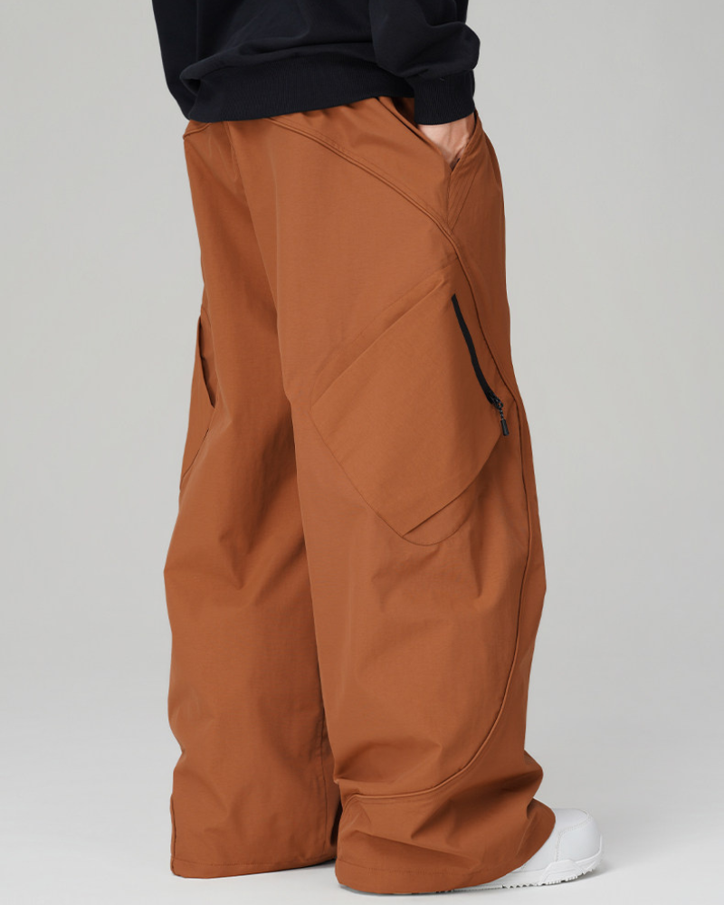Ski Wear 3L Windproof &amp; Waterproof Baggy Cargo Snow Pants - Unisex