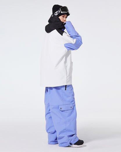 Ski Wear Waterproof Cargo Snow Jacket&amp;Bibs Suit -Unisex