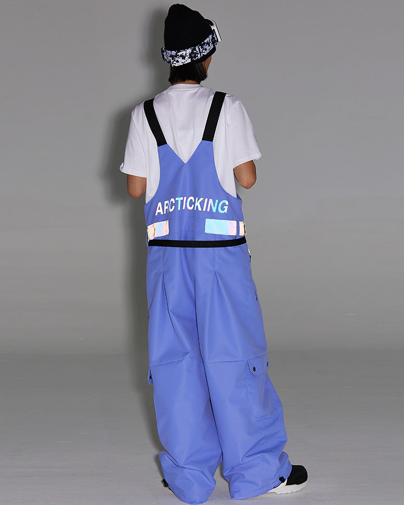Ski Wear Waterproof Cargo Snow Jacket&amp;Bibs Suit -Unisex