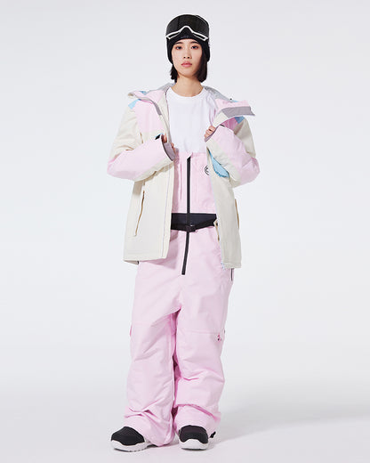 Ski Wear Waterproof Cargo Snow Jacket&amp;Bibs Suit -Unisex