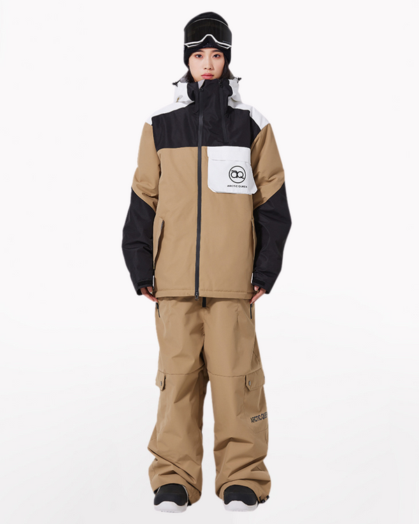 Ski Wear Jacket&Bibs Unisex Cargo Snow Suit (Sold Separately)