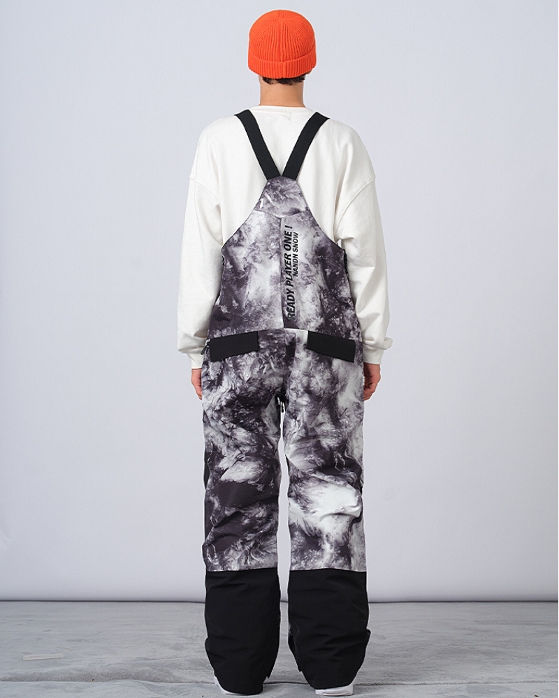 Ski Wear Snowboarding Color Block Ski Bibs -Unisex