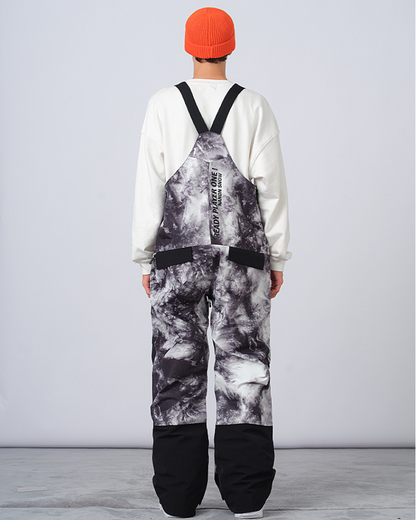 Ski Wear Snowboarding Color Block Ski Bibs -Unisex