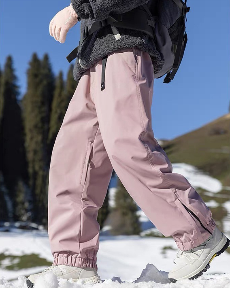 Winter Outdoor Fleece-Lined Hardshell Down Hiking|Ski Pants