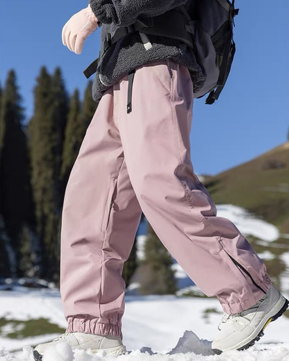 Winter Outdoor Fleece-Lined Hardshell Down Hiking|Ski Pants