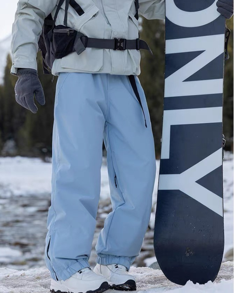 Winter Outdoor Fleece-Lined Hardshell Down Hiking|Ski Pants