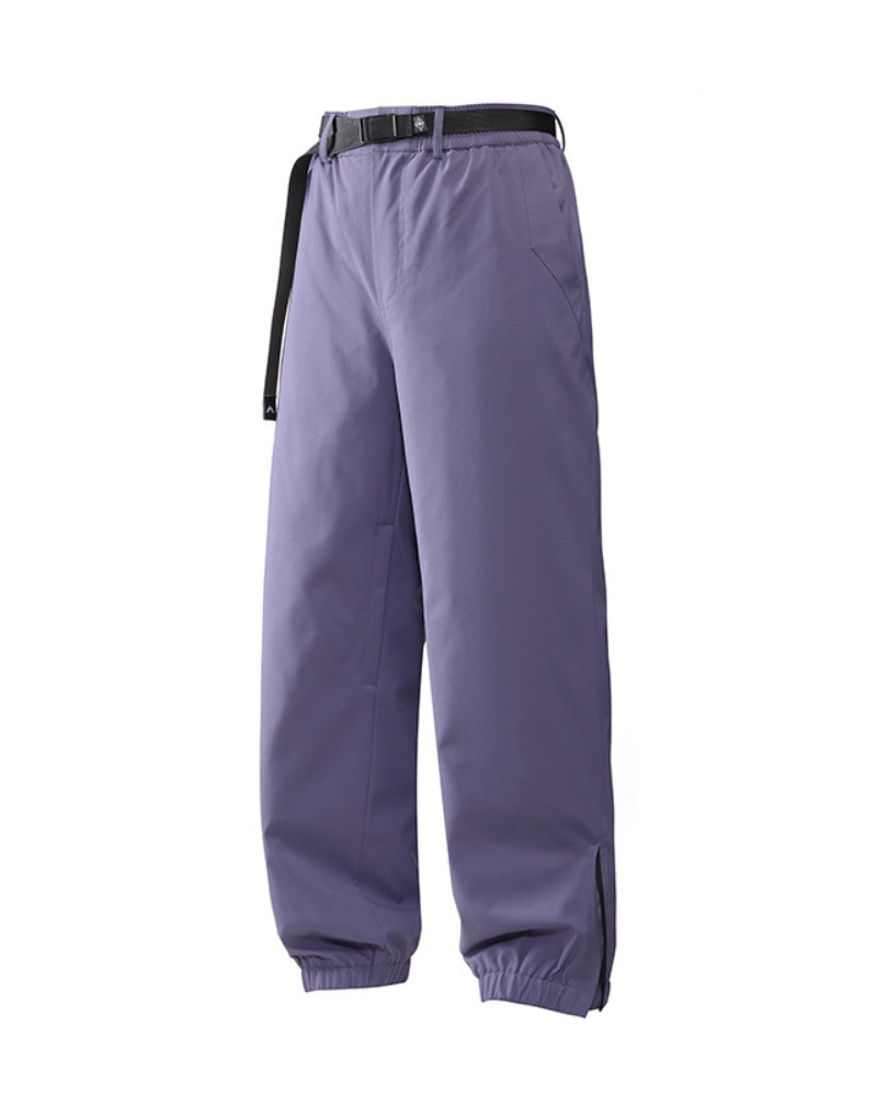 Winter Outdoor Fleece-Lined Hardshell Down Hiking|Ski Pants