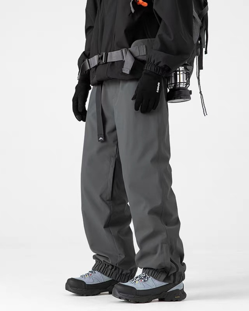 Winter Outdoor Fleece-Lined Hardshell Down Hiking|Ski Pants