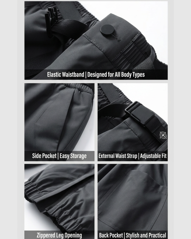 Winter Outdoor Fleece-Lined Hardshell Down Hiking|Ski Pants