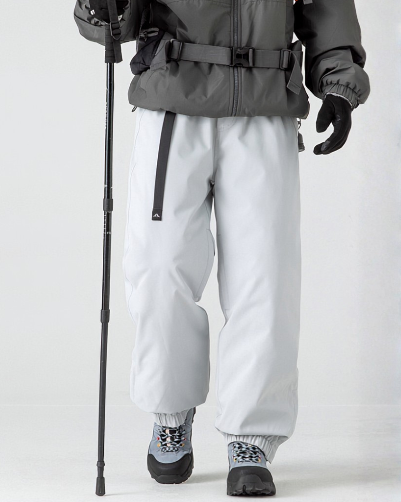 Winter Outdoor Fleece-Lined Hardshell Down Hiking|Ski Pants