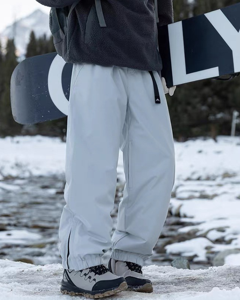 Winter Outdoor Fleece-Lined Hardshell Down Hiking|Ski Pants