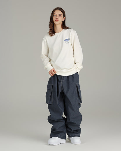 Ski Wear Snowboarding Denim Cargo Snow Pants -Unisex