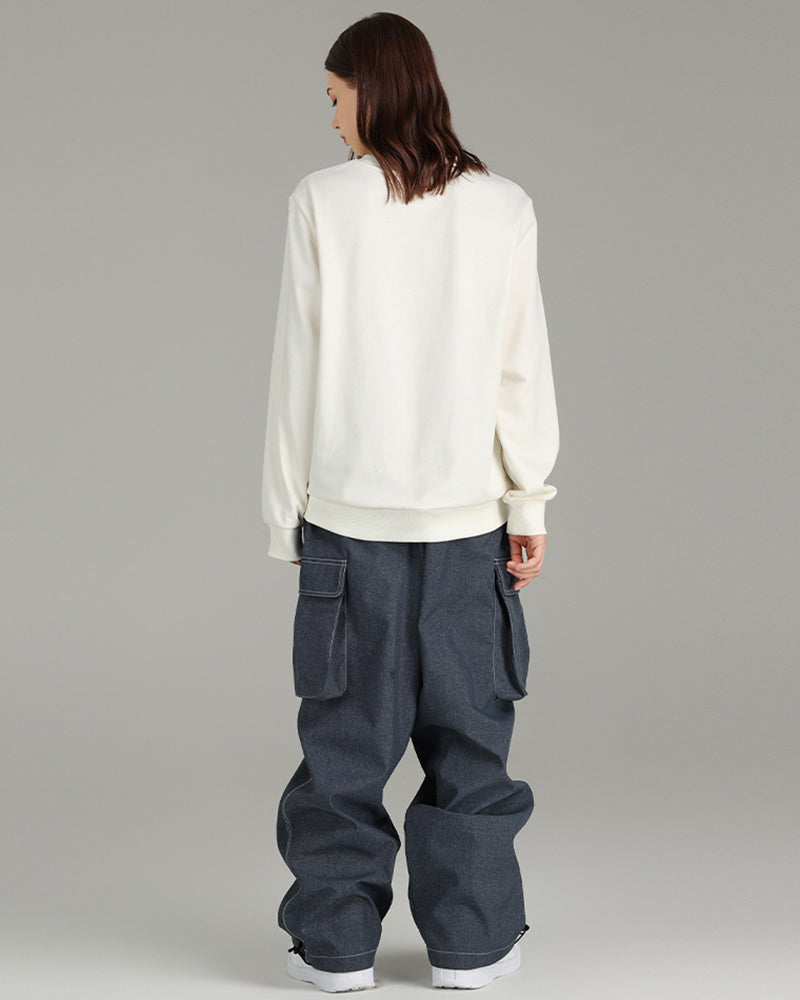 Ski Wear Snowboarding Denim Cargo Snow Pants -Unisex