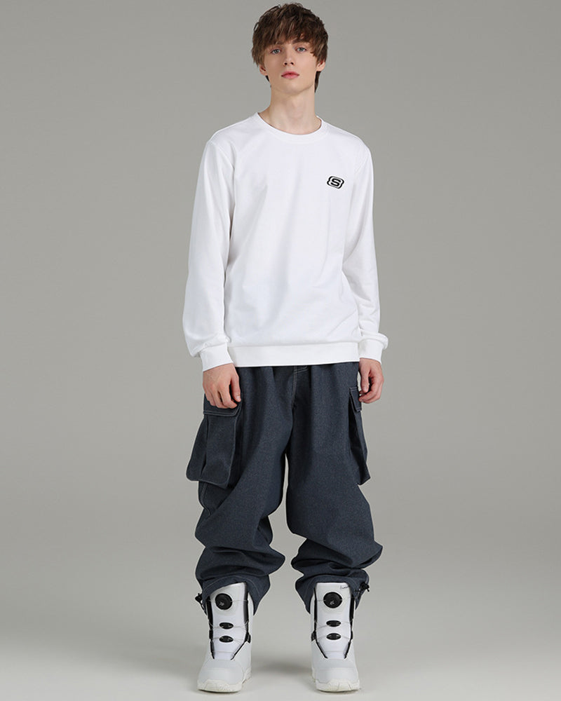 Ski Wear Snowboarding Denim Cargo Snow Pants -Unisex