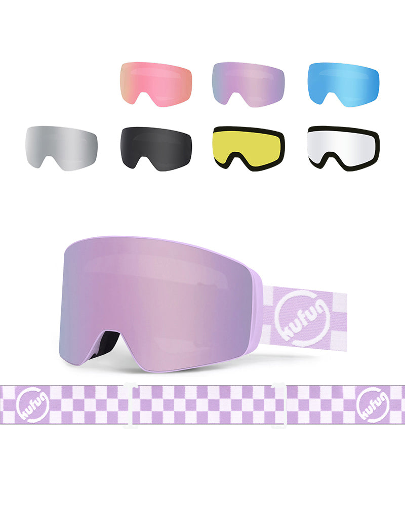 Ski Wear Magnetic Interchangeable Lens Unisex Ski Goggles