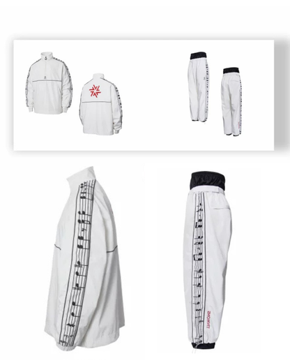 Ski Wear Music Warm Waterproof White Ski Suit -Unisex (Single Unit Available)