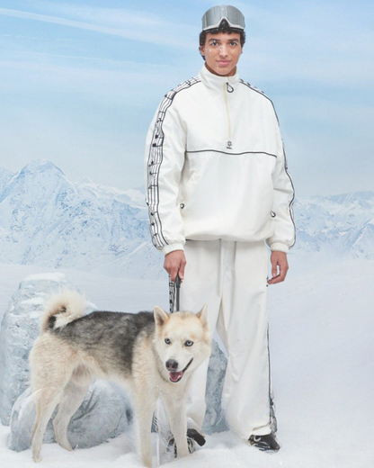 Ski Wear Music Warm Waterproof White Ski Suit -Unisex (Single Unit Available)