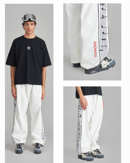 Ski Wear Music Warm Waterproof White Ski Suit -Unisex (Single Unit Available)