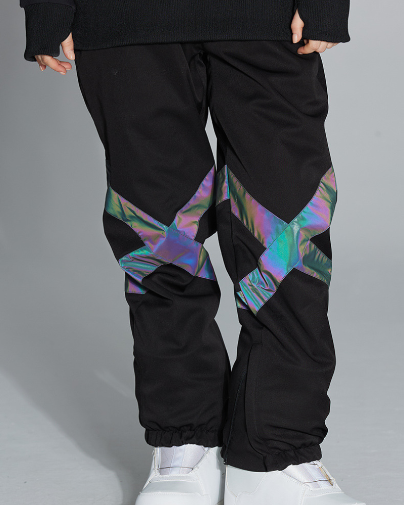 Ski Wear Neon Reflective Baggy Snow Pants -Unisex
