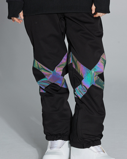 Ski Wear Neon Reflective Baggy Snow Pants -Unisex