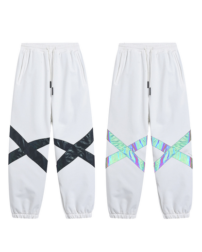 Ski Wear Neon Reflective Baggy Snow Pants -Unisex