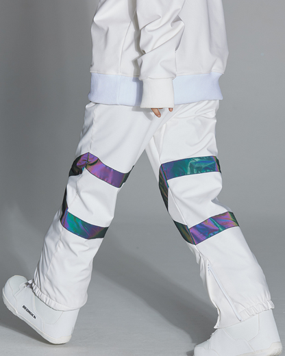 Ski Wear Neon Reflective Baggy Snow Pants -Unisex