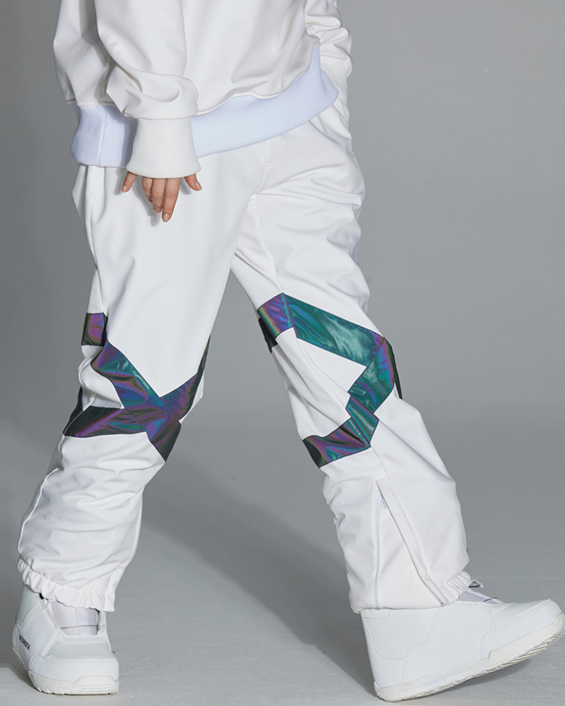 Ski Wear Neon Reflective Baggy Snow Pants -Unisex