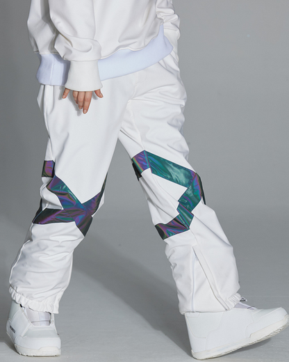 Ski Wear Neon Reflective Baggy Snow Pants -Unisex