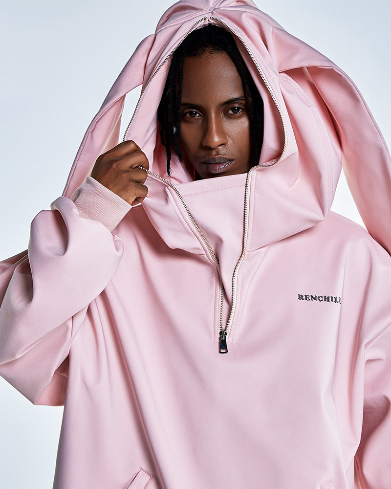 Ski Wear Outdoor Adorable Bunny Ears Warm Hoodie -Unisex