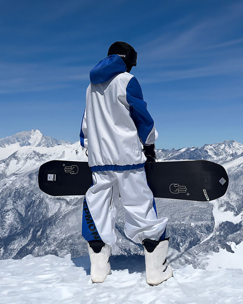 Ski Wear Patchwork Unisex Ski Jacket&Pants Suit