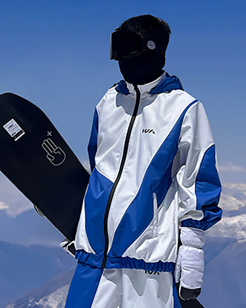 Ski Wear Patchwork Unisex Ski Jacket&Pants Suit