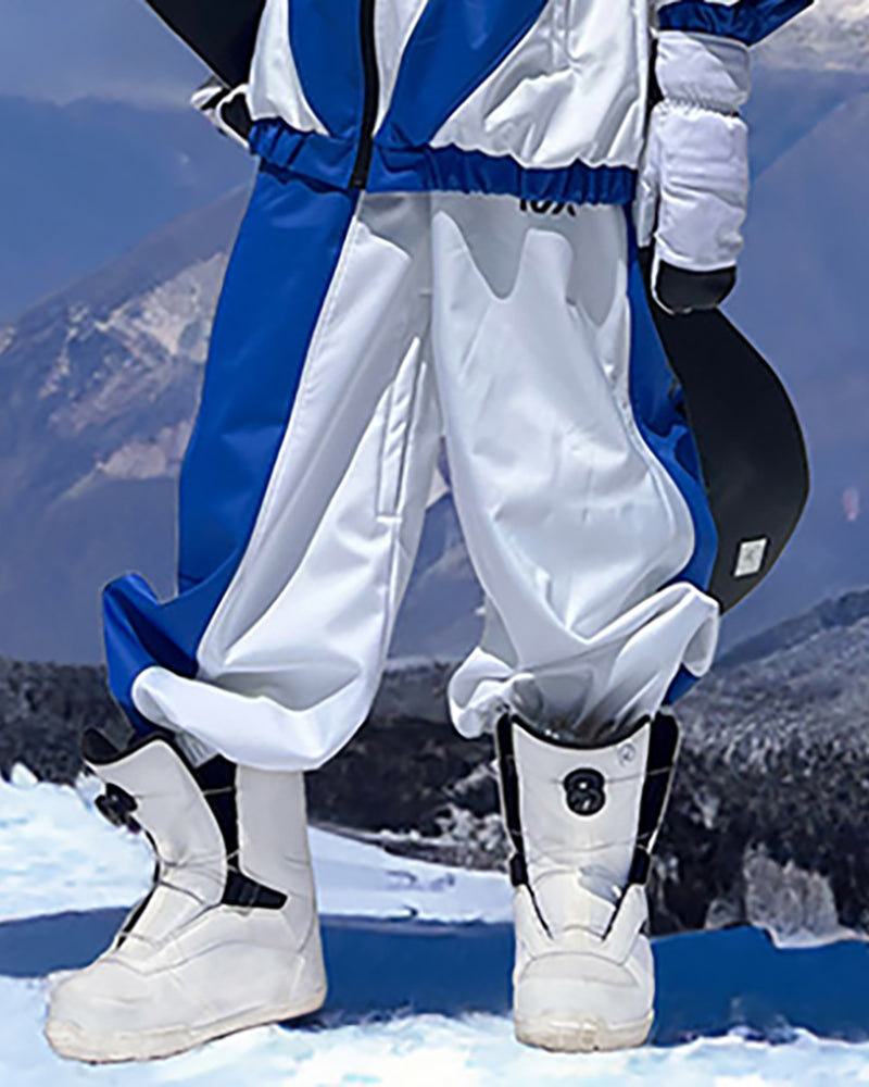 Ski Wear Patchwork Unisex Ski Jacket&Pants Suit