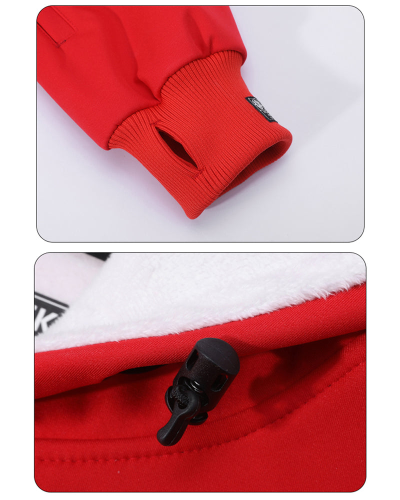 Ski Wear Outdoor Cat Ear Warm Hoodie - Women&