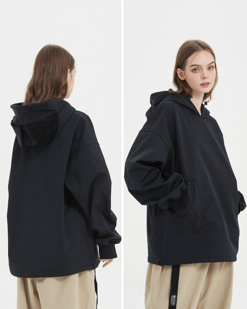 Ski Wear Outdoor Cat Ear Warm Hoodie - Women&