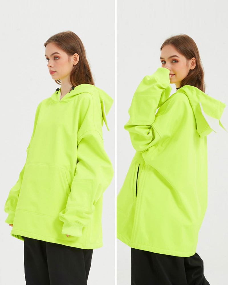 Ski Wear Outdoor Cat Ear Warm Hoodie - Women&