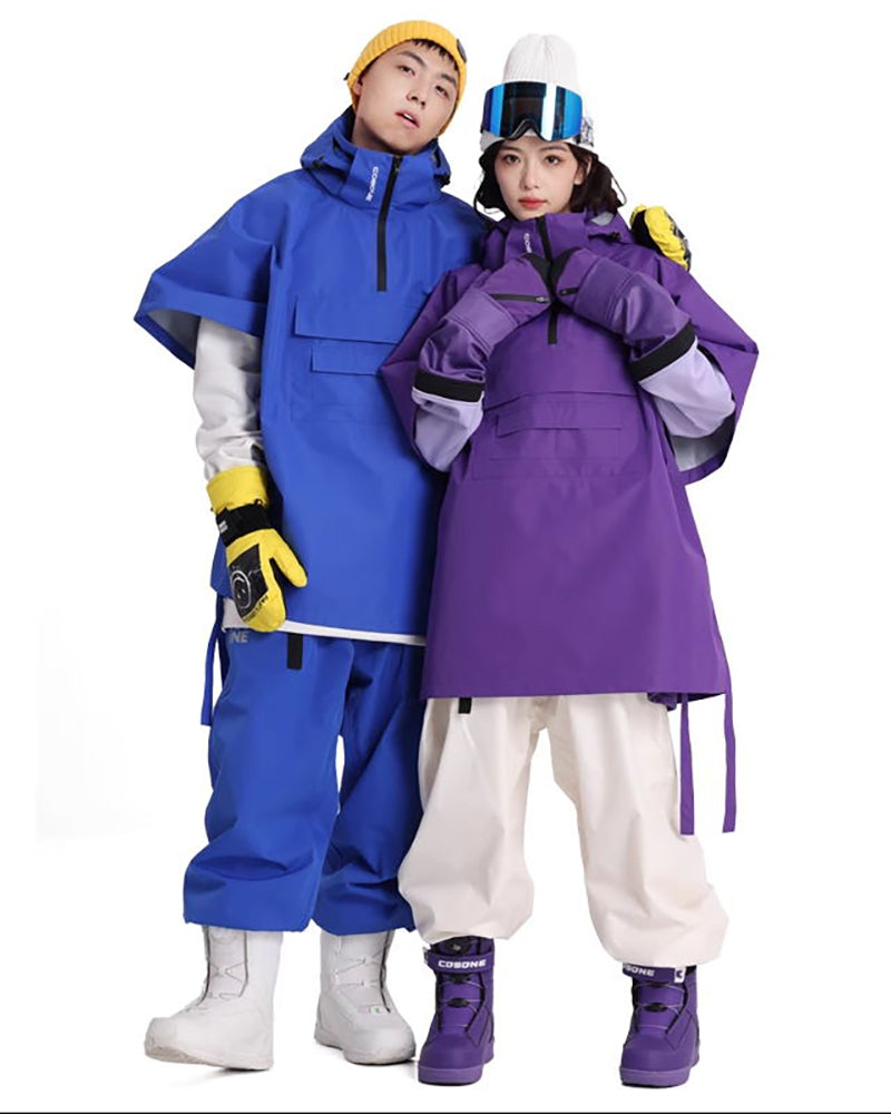 Ski Wear Outdoor Cloak Baggy Ski Jacket -Unisex