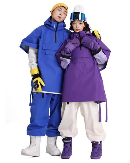 Ski Wear Outdoor Cloak Baggy Ski Jacket -Unisex