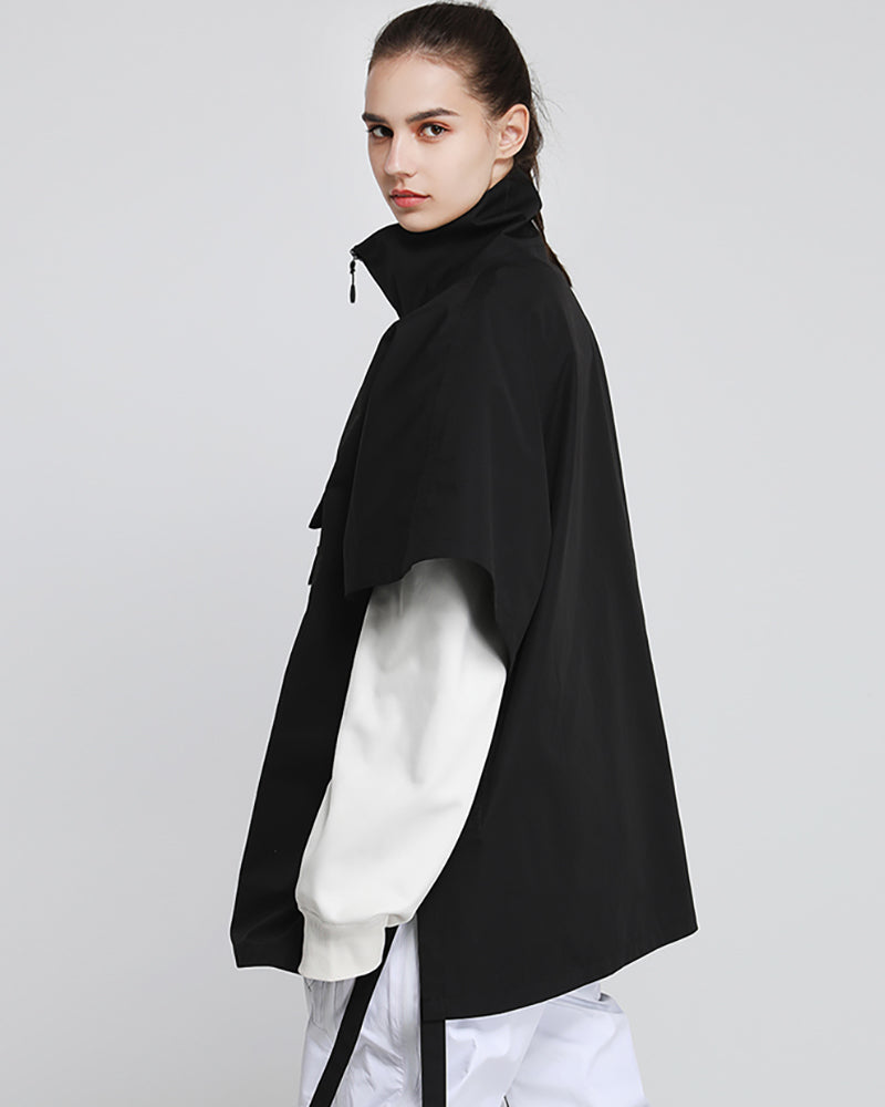 Ski Wear Outdoor Cloak Baggy Ski Jacket -Unisex