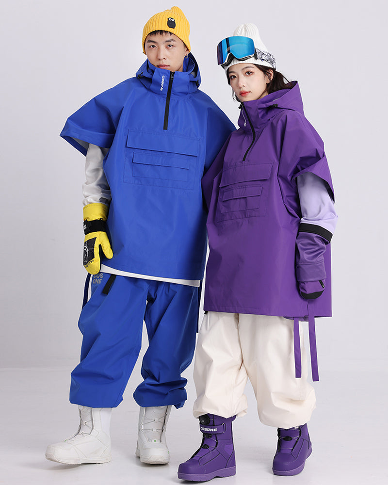 Ski Wear Outdoor Cloak Baggy Ski Jacket -Unisex