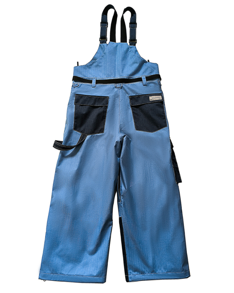 Ski Wear Outdoor Color-blocking Unisex Ski Bib Pants